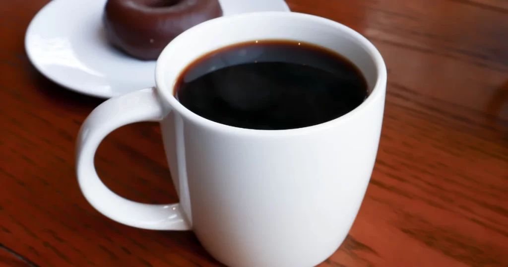 A cup of regular coffee